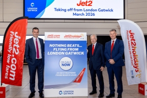 Jet2’s new base from 2026 will be Londra Gatwick: 29 routes