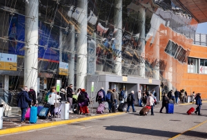 Naples Airport. North American flights have quadrupled in two years 