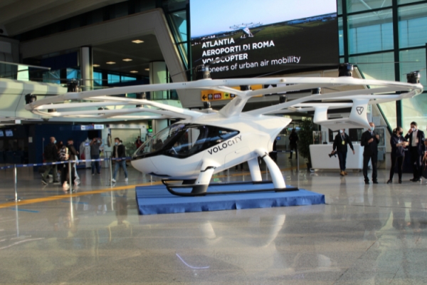 Volocity sky taxi helicopters. A 20-minute flight from Fiumicino Airport to Rome 