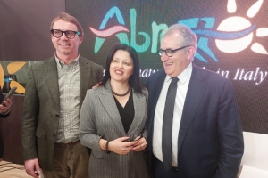 From left, Paride Vitale,  author of the book D’Amore e D’Abruzzo (Of Love and Abruzzo), Ersilia Lancia, tourism councillor Municipality of L'Aquila, and Daniele D'Amario, Uundersecretary to the presidency of the Abruzzo Region
