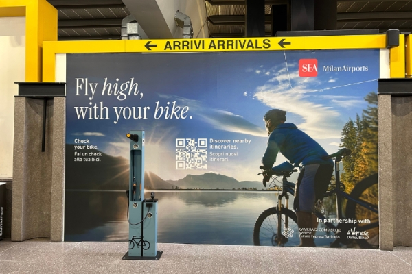 Milano Malpensa Airport: a new Bike Corner debuts in Terminal 2