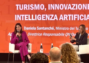 Italy’s minister of tourism Daniela Santanché