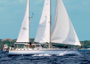 Blue Tour 2023. Jancris sails into Trajan's Port in Lazio