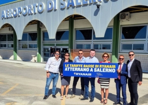 The new Salerno-Costa d’Amalfi is Ryanair’s 32nd airport in Italy