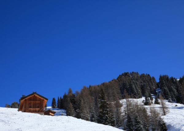 Catch the sunrise on the Baffaure slopes in Italy’s Val di Fassa. The perfect gift for Valentine’s Day 