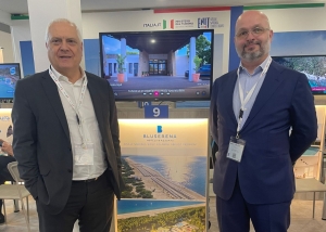 The senior sales consultant, Massimo Zanon with Marco Maserini,  corporate director of sales of Bluserena