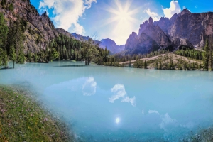 Lech de Ciampedel Seceda Langkofel Wanderweg@ DOLOMITES Val Gardena