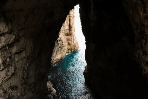 Gaeta’s “Montagna Spaccata” or split mountain, south of Rome, is a popular tourist attraction