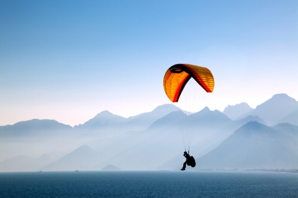Lake Iseo paragliding between Bergamo and Brescia in Lombardy