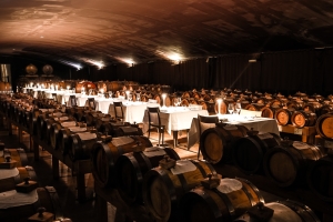 Dinner in vinegar cellar
