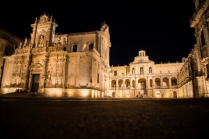 Lecce. A city of twisting columns, arches, squares, alleyways and glowing stonework 