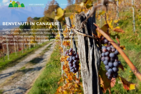 A bespoke portal promoting Turin's Canavese region